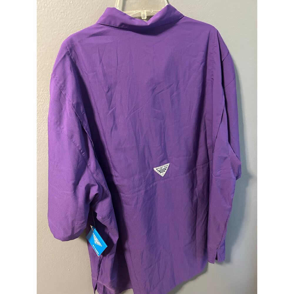 LSU Columbia XL Purple Button Down Shirt (NWT) - Picture 4 of 4